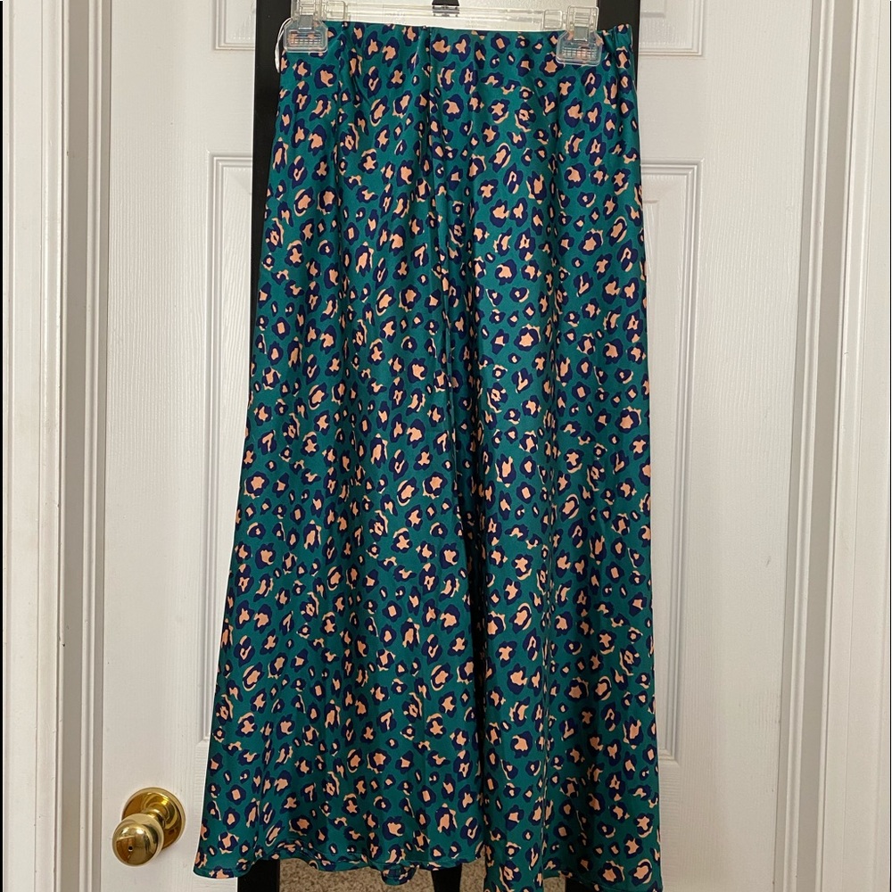 Long silk skirt